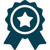 Star-shaped award badge icon