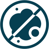 Anti-germ icon in blue circle
